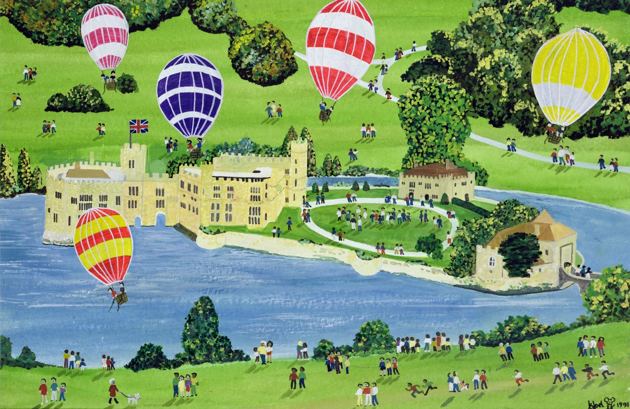 Vuelo en globo en el Castillo de Leeds de Judy Joel