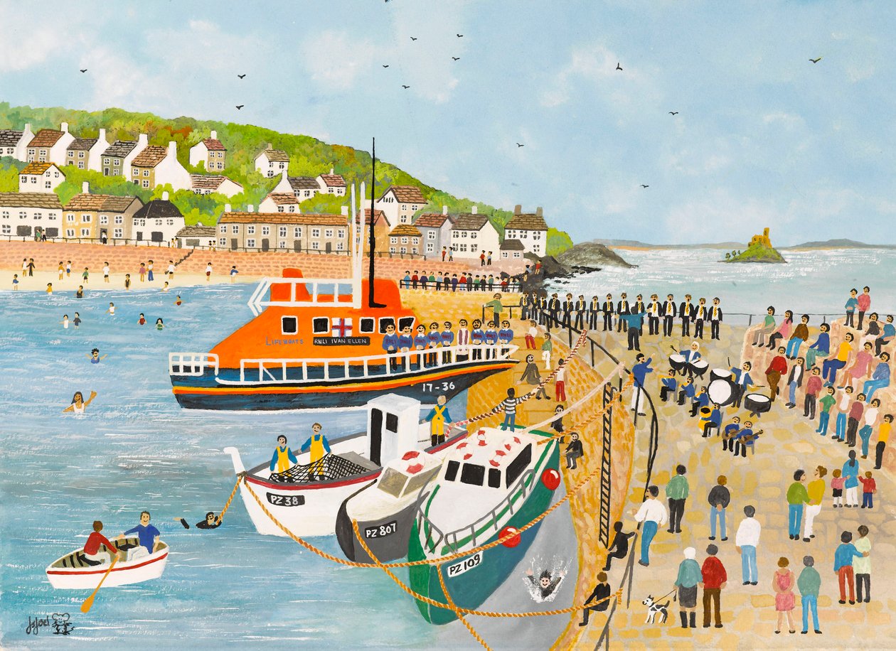 Bendición del bote salvavidas en Mousehole de Judy Joel