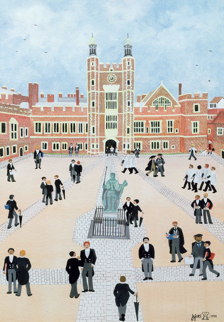 Patio de la escuela del Colegio Eton, 1991 de Judy Joel