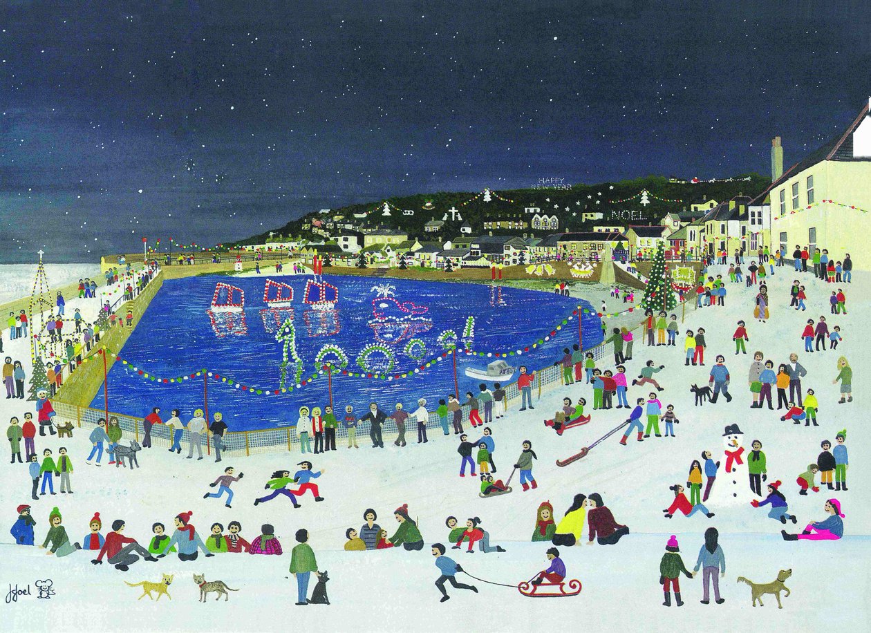 Mousehole Harbour Lights, 2009 (Gouache sobre papel) de Judy Joel