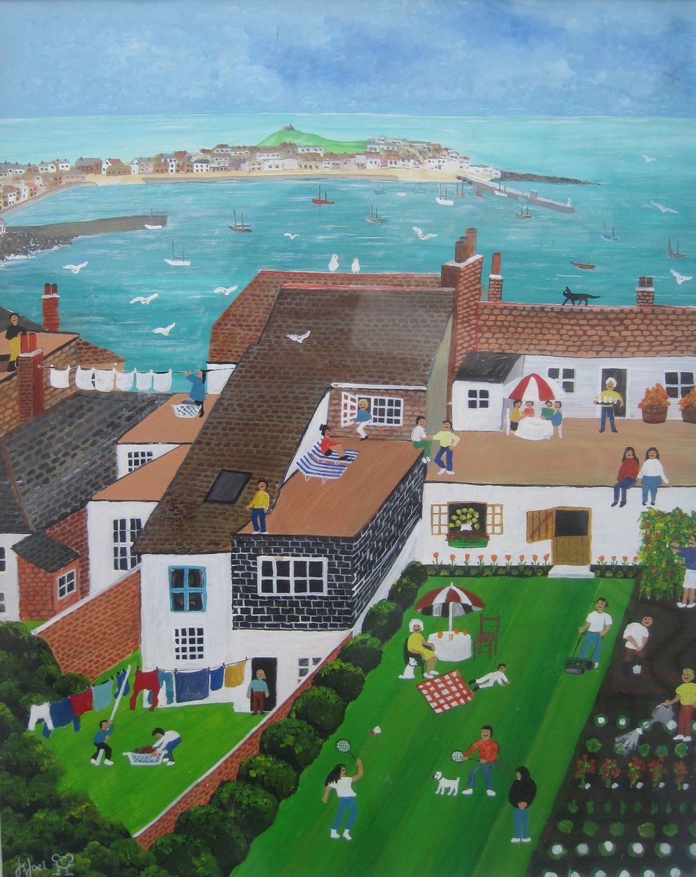 St Ives, Cornualles, 2008 (Acrílico sobre tabla) de Judy Joel