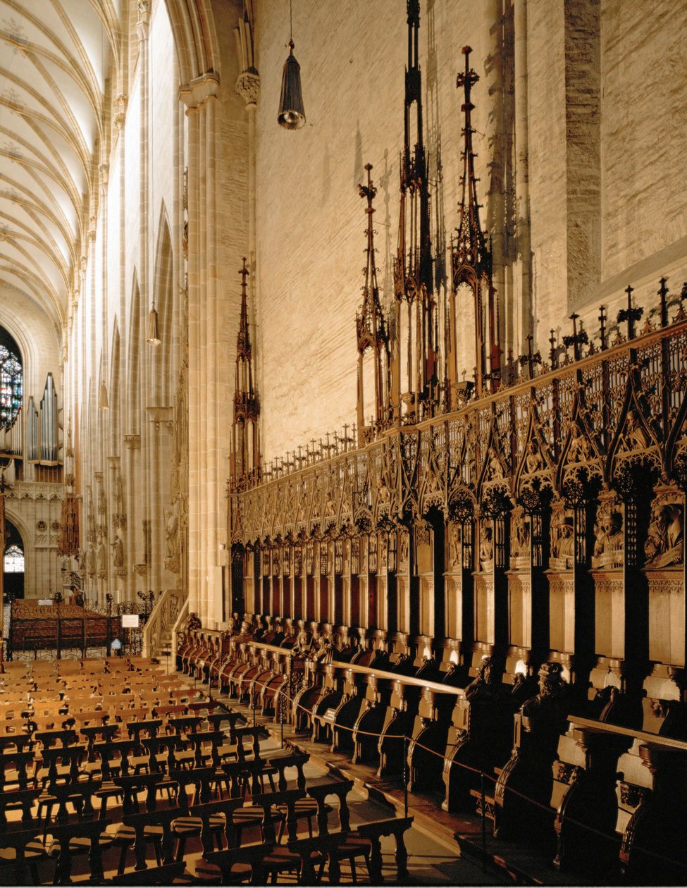 Choirstalls en el Muenster de Ulm de Jörg the Elder Syrlin
