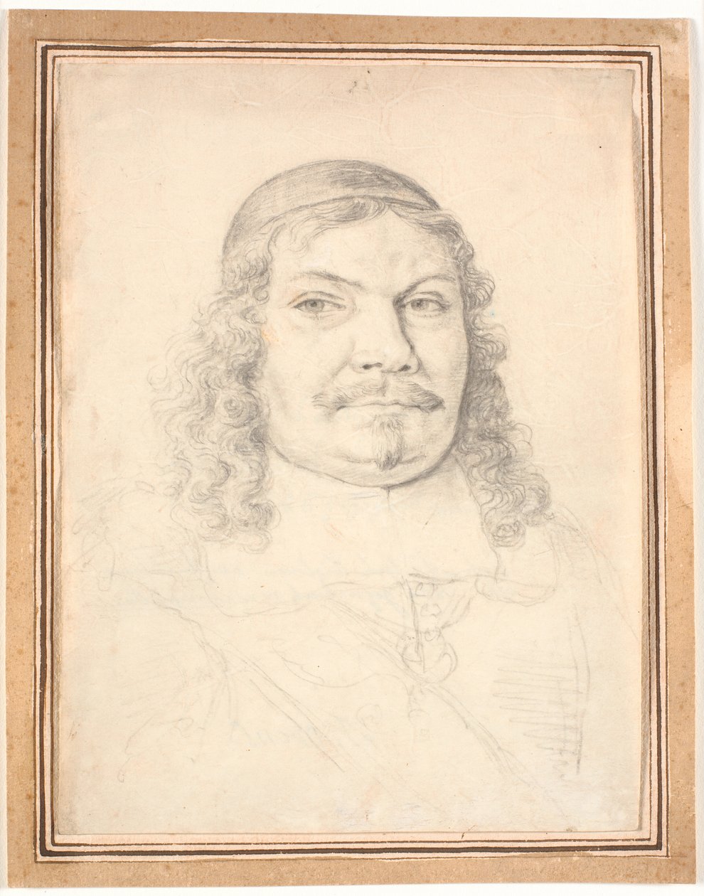 Retrato del canciller holstein-gottorp Johan Adolph Kielman von Kielmanseck (1612-1676). Retrato de busto de frente a la derecha de Jürgen Ovens