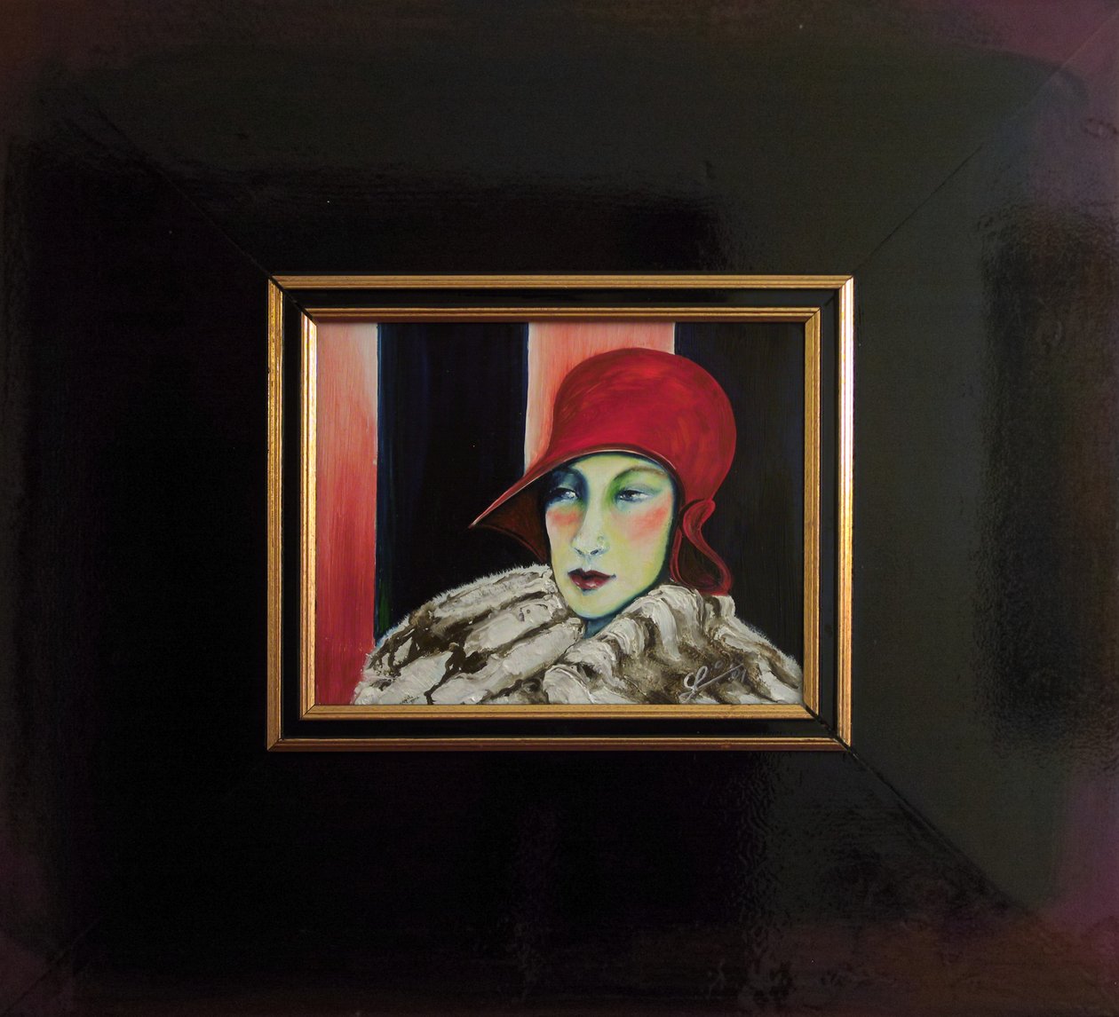 Belle Époque VII -Dama con sombrero rojo II- de JuleSimo
