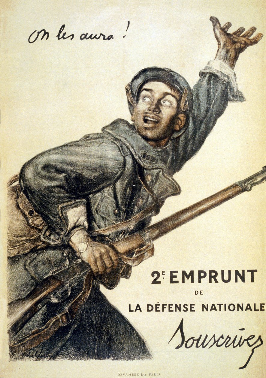 ¡Los conseguiremos! El 2º Préstamo de Defensa Nacional. Suscríbete, 1916 de Jules Abel Faivre