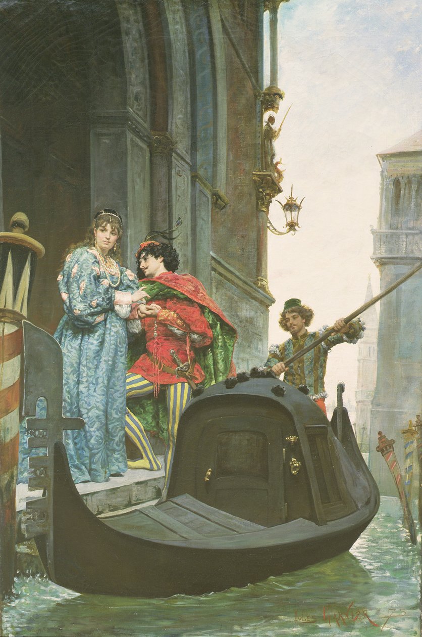 Atardecer en Venecia, 1875 (detalle) de Jules Arsene Garnier