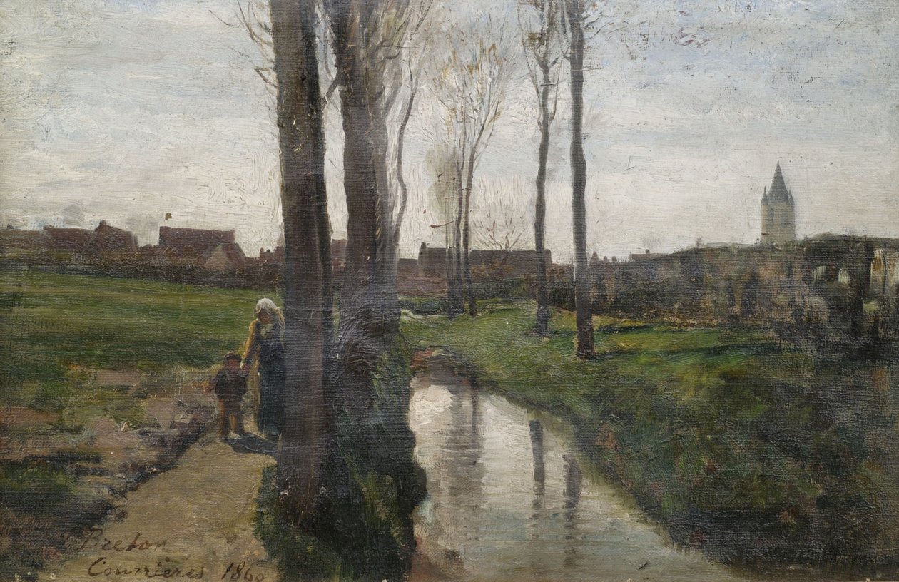 Paisaje en Courrières de Jules Breton