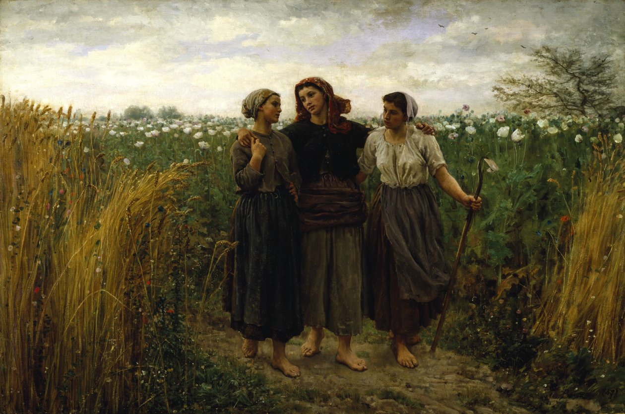 Regresando de los campos, 1871 de Jules Breton