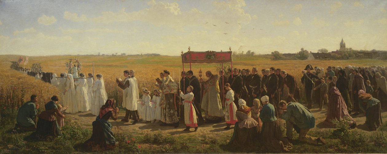 La bendición del trigo en el Artois, 1857 de Jules Breton