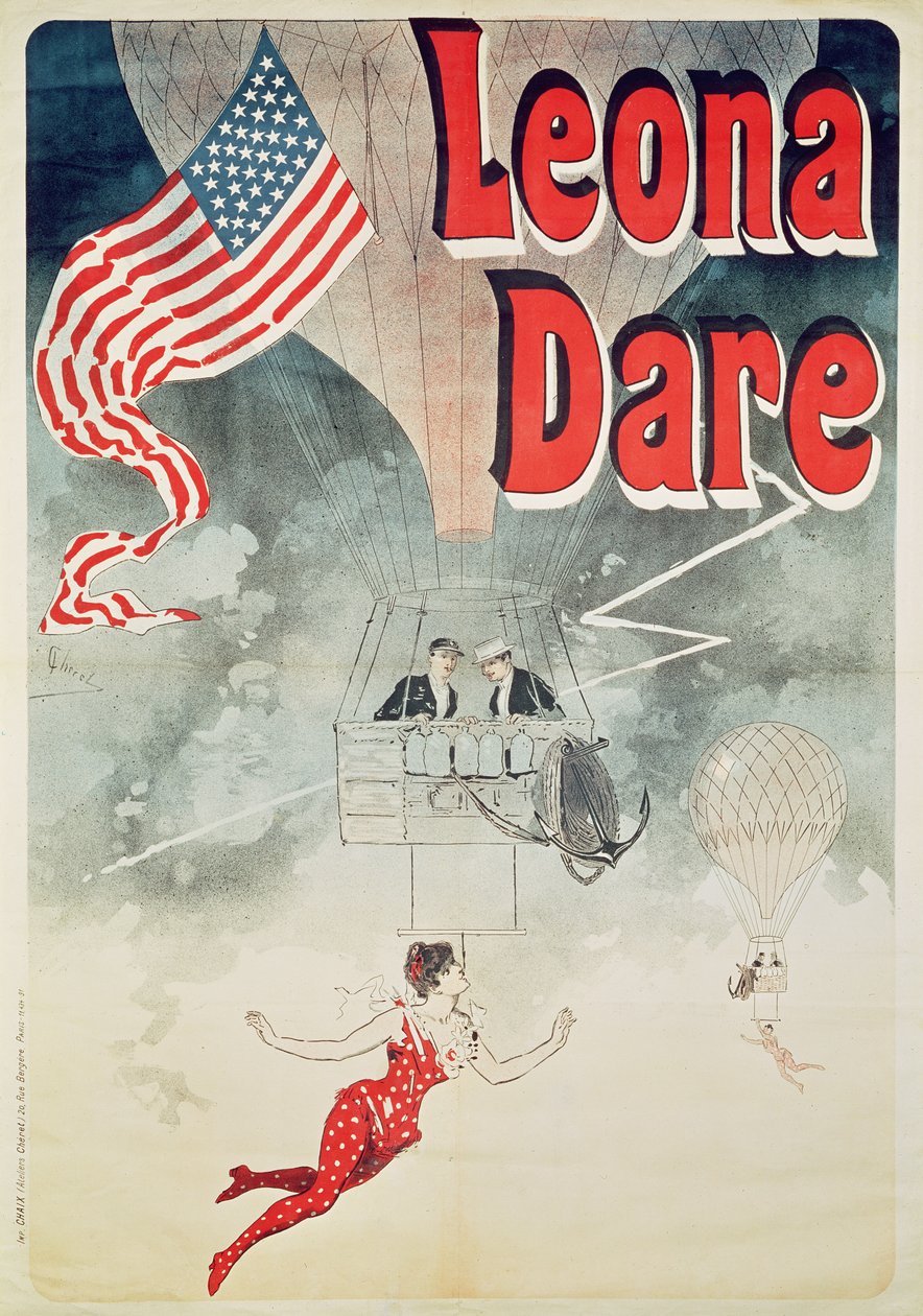 Aerostación: cartel de `Leona Dare
