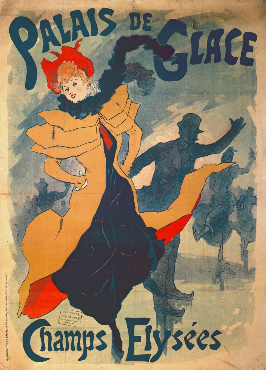 Póster publicitario del Palais de Glace en los Campos Elíseos de Jules Cheret