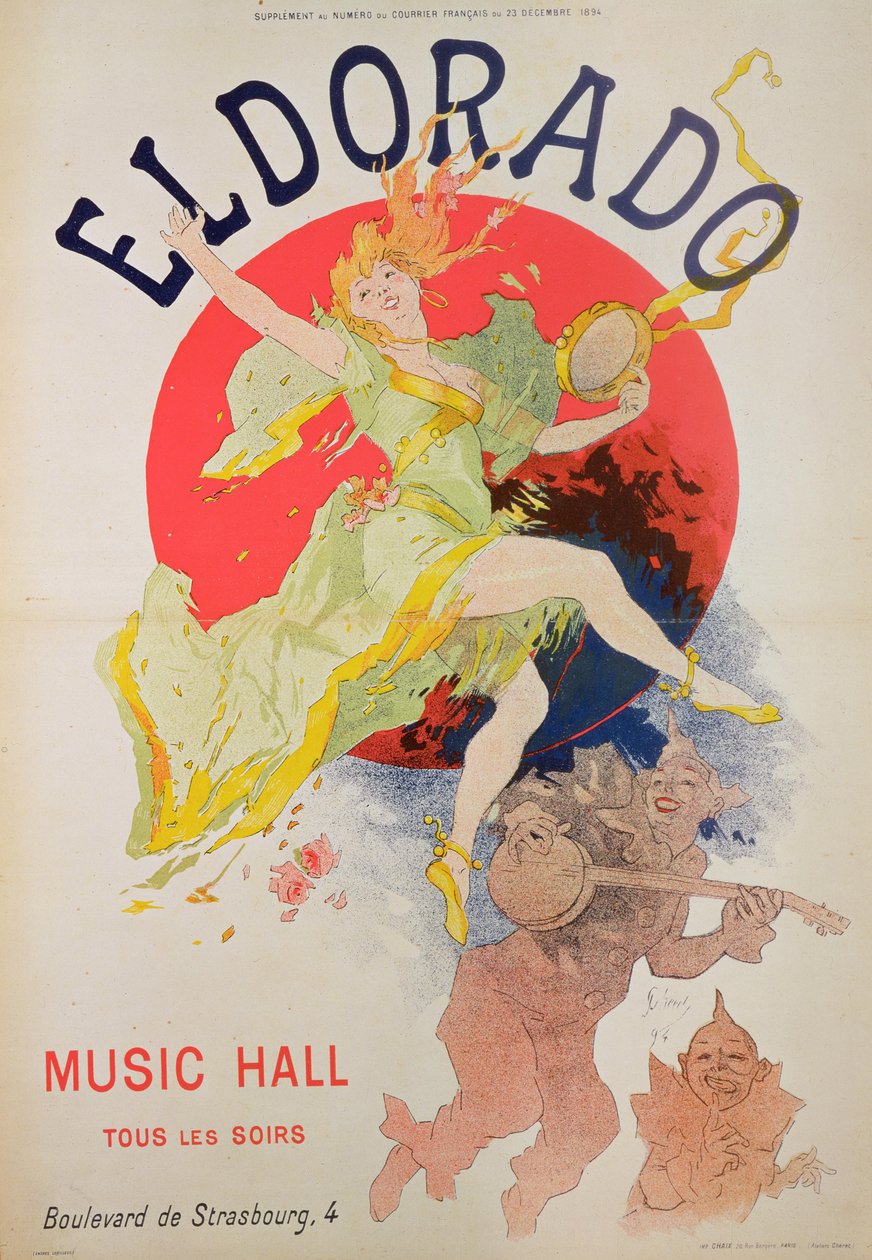 Póster para El Dorado por Jules Cheret (1836-1932) de Jules Cheret