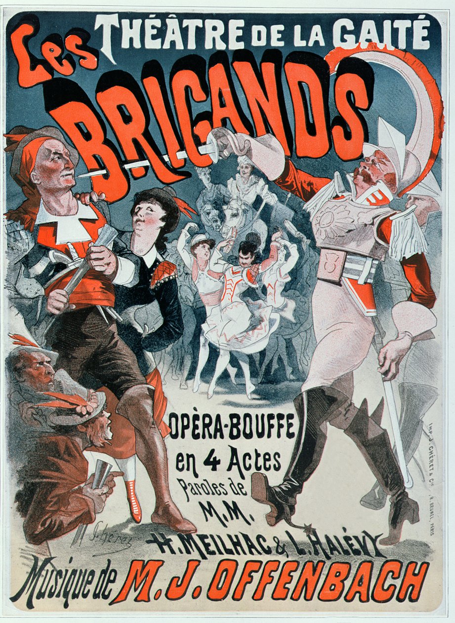 Cartel para la ópera bufa 