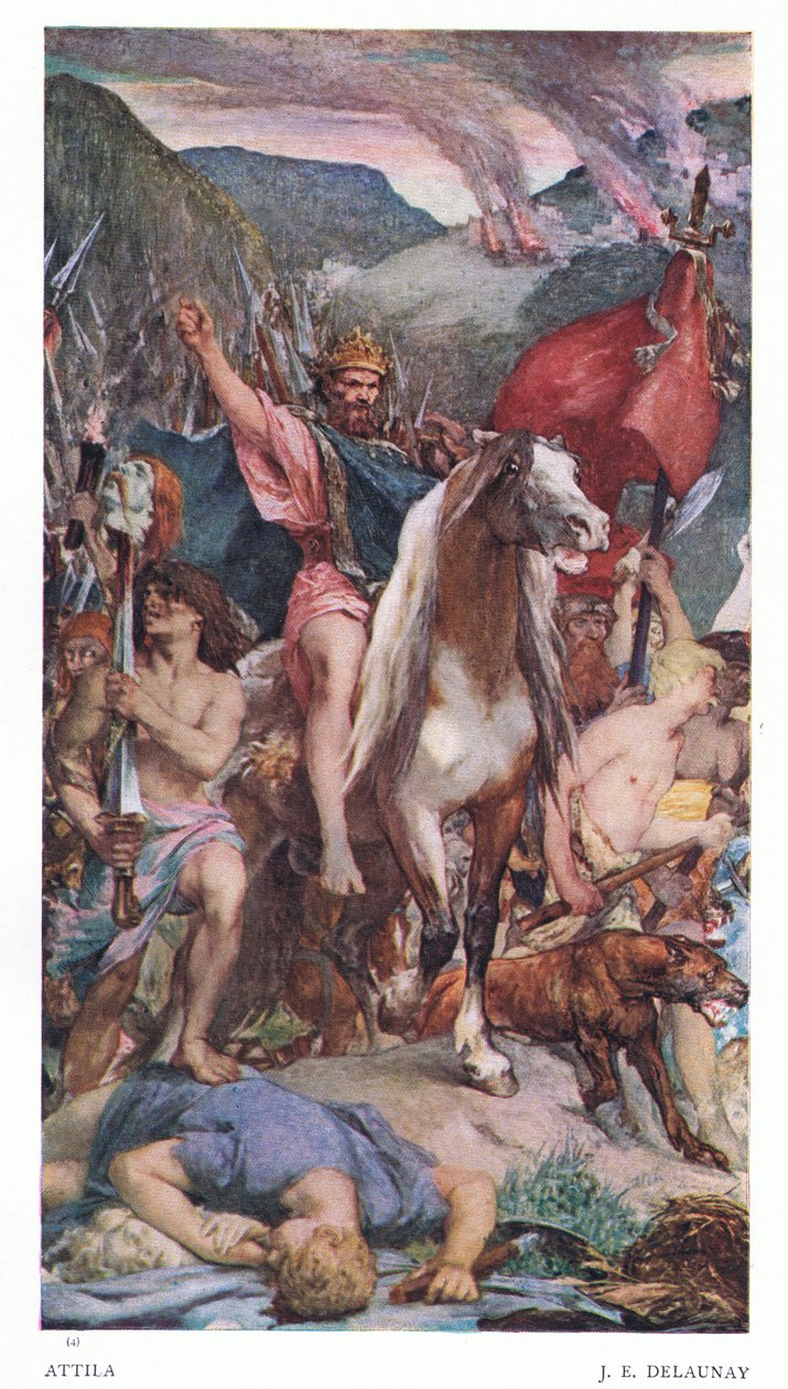 Atila en marcha hacia París, de The Gresham Publishing Company Ltd, 1920 de Jules Elie Delaunay