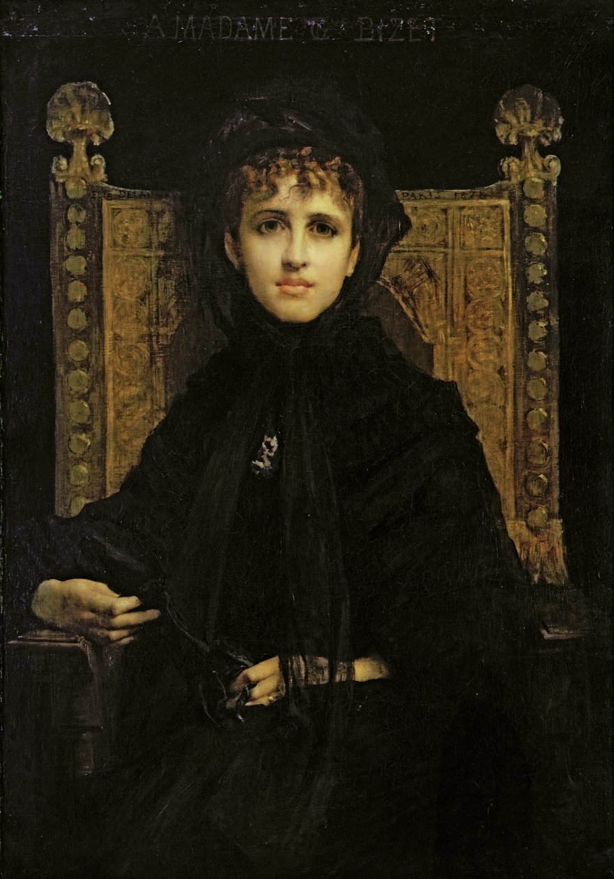 Retrato de Madame Georges Bizet (1849-1926) 1878 de Jules Elie Delaunay