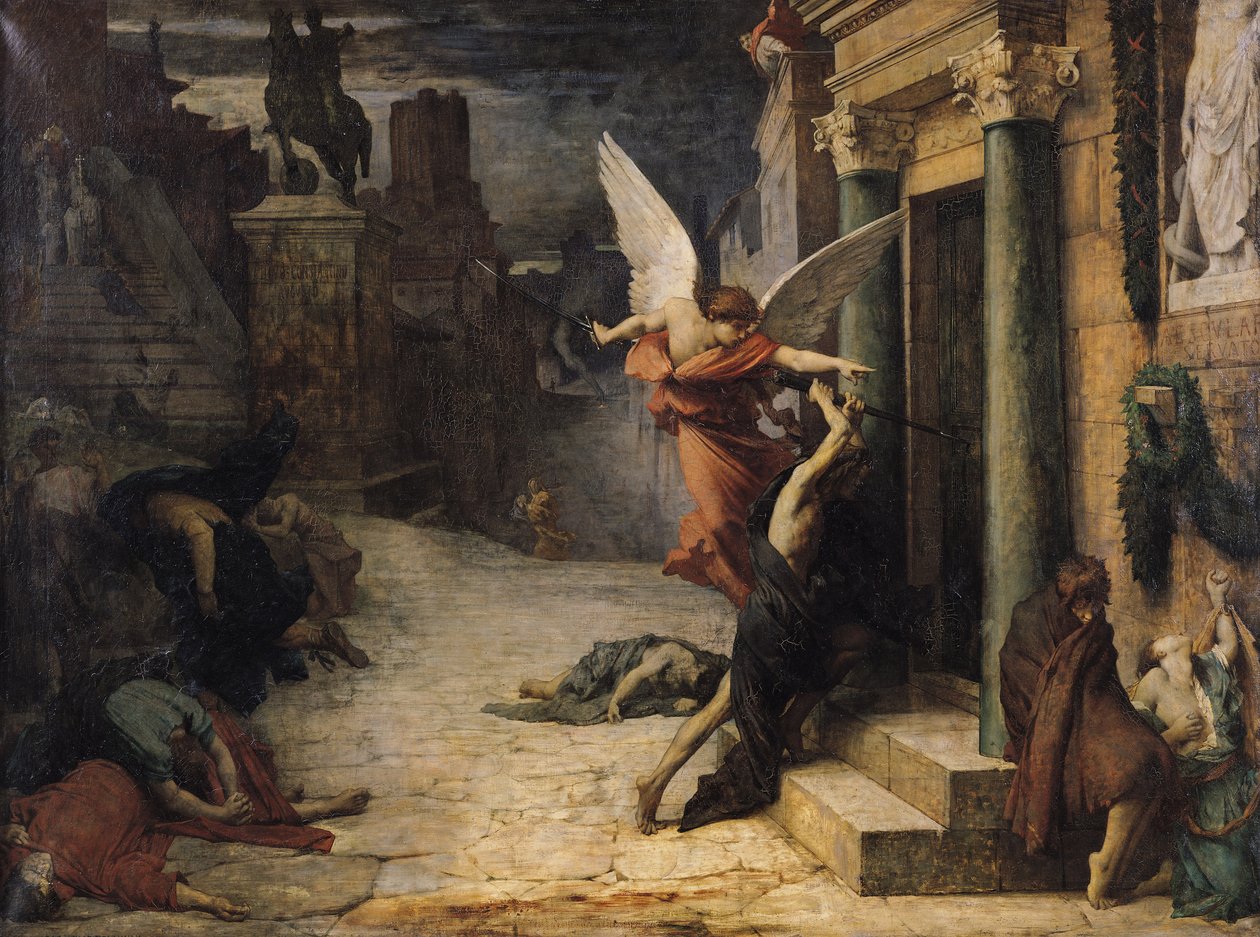 La plaga en Roma, 1869 de Jules Elie Delaunay