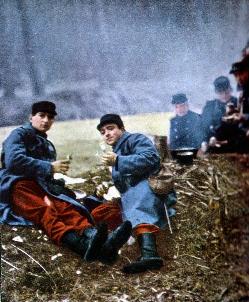 Soldados franceses, Marne, septiembre de 1914 de Jules Gervais Courtellemont