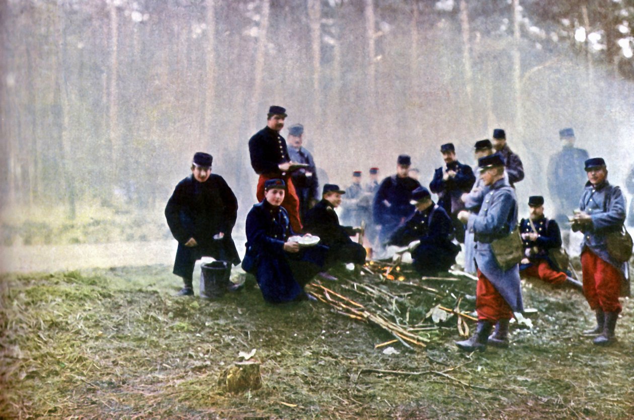 Soldados Franceses, Marne, septiembre de 1914 de Jules Gervais Courtellemont