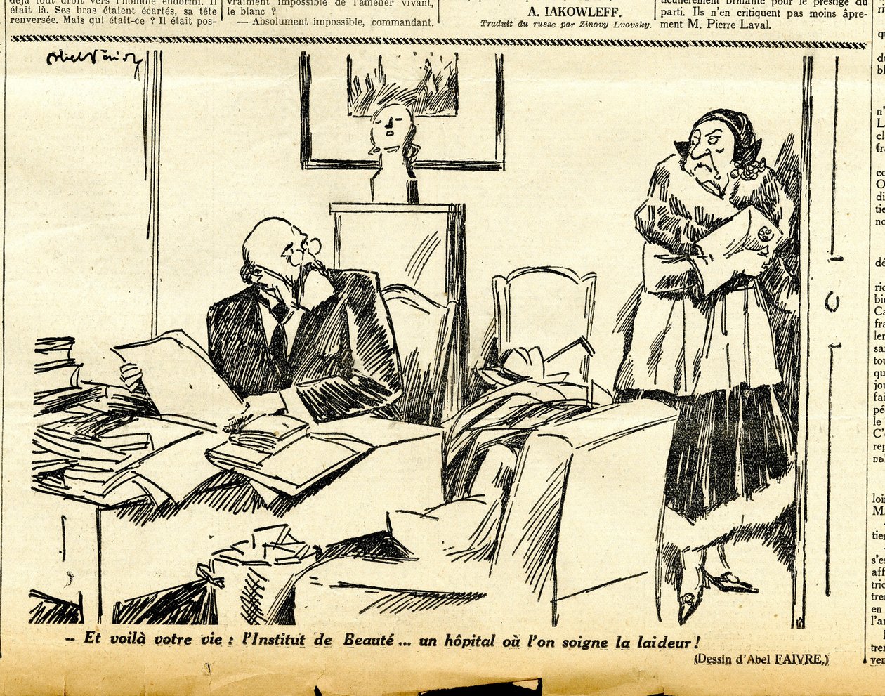 Candide, Satírico en N & B de Jules Abel Faivre