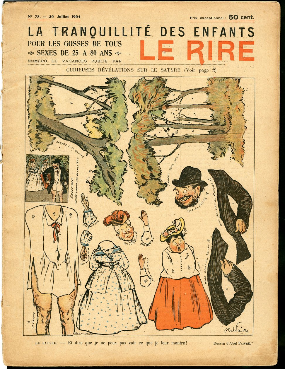 Portada de "The Laughter", número 78, satírico en colores de Jules Abel Faivre