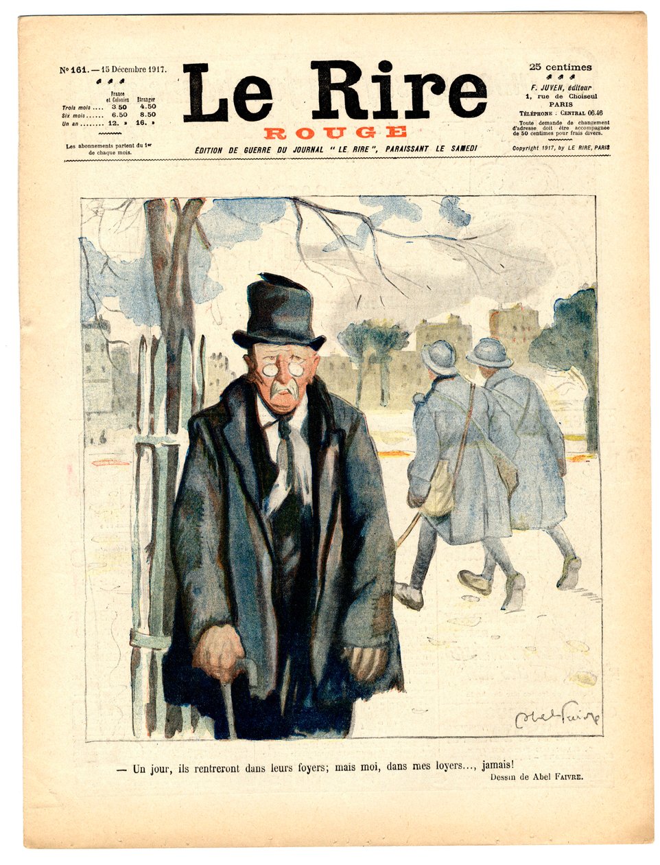 Portada de La Risa Roja, Satírico en Colores de Jules Abel Faivre