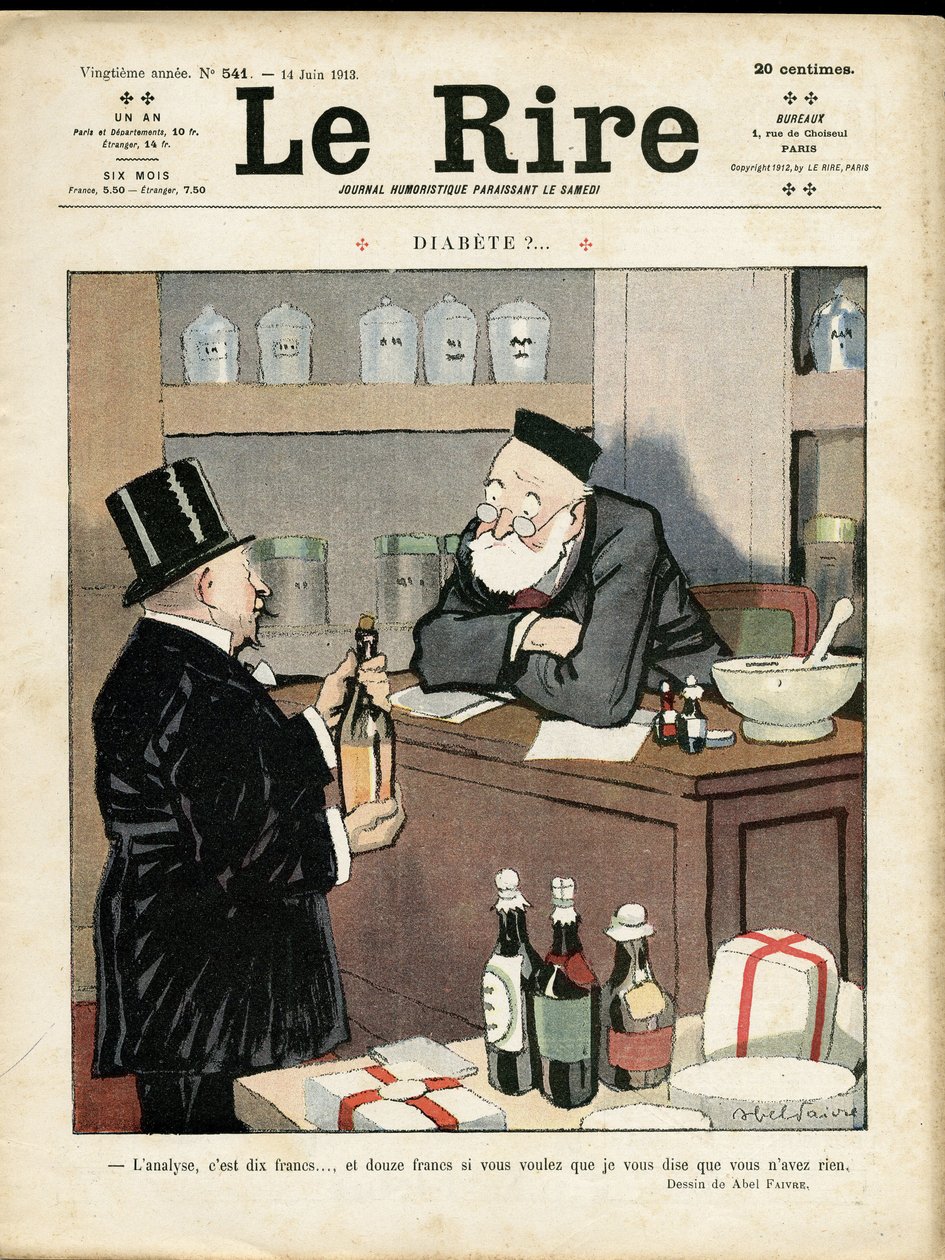 Ilustración de Abel Faivre (1867-1945) para la portada de Le Rire de Jules Abel Faivre