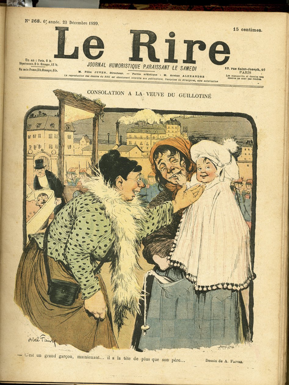 Ilustración de Abel Faivre para la portada de Le Rire de Jules Abel Faivre
