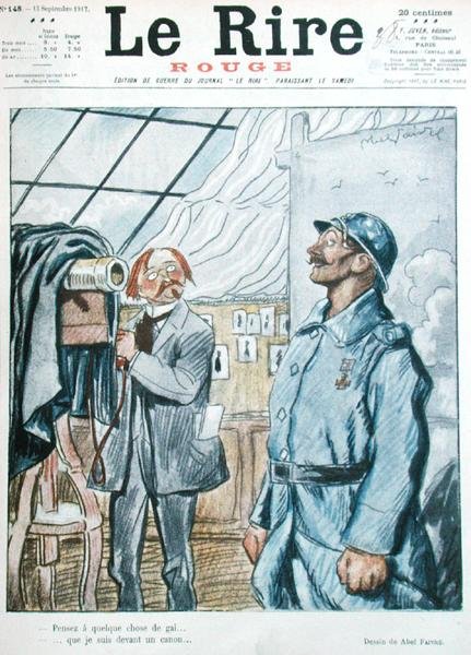 El soldado francés con el fotógrafo, caricatura de la portada de 
