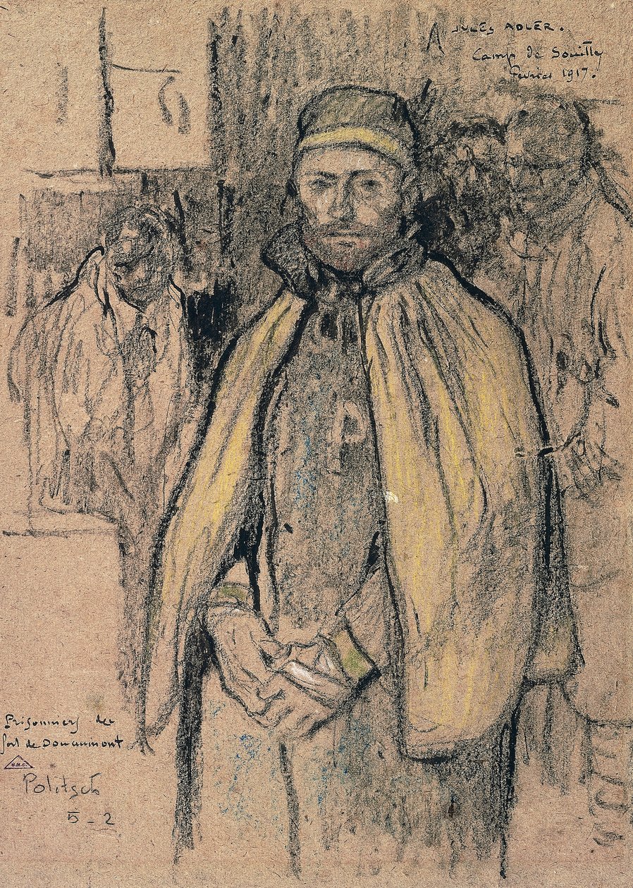 Prisioneros de Fort Douaumont (dibujo) de Jules Adler