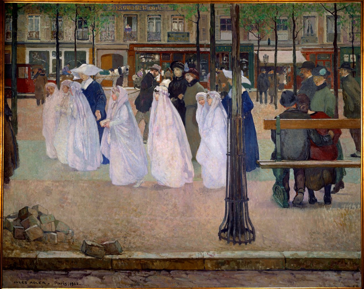 Los comulgantes o la primavera de París de Jules Adler