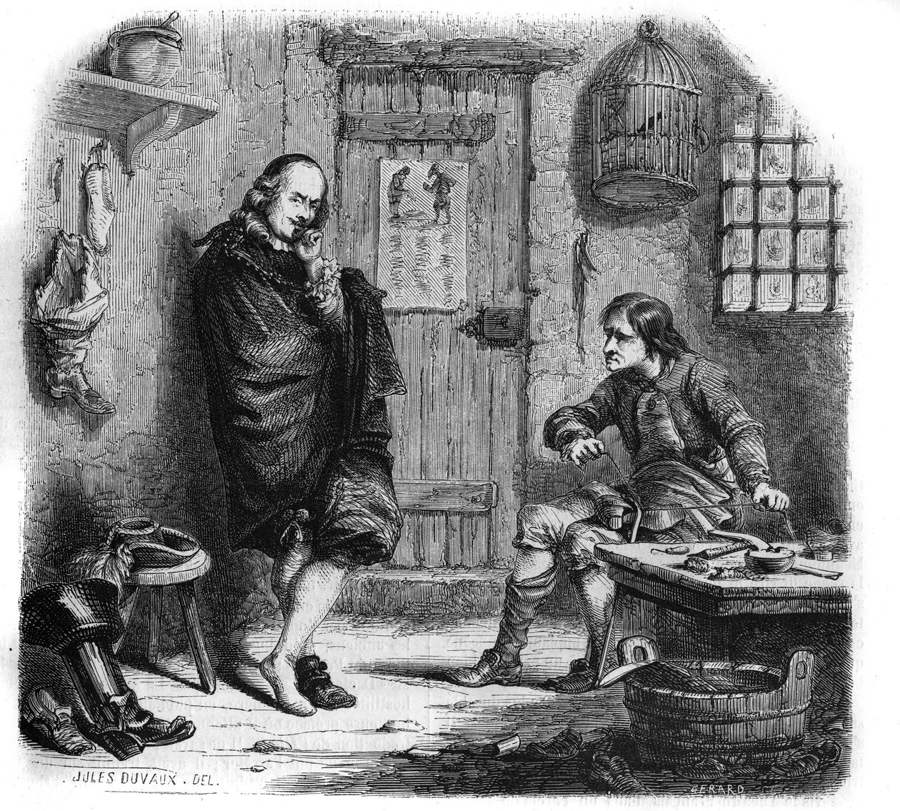 Pierre Corneille (1606-1684) en el salvador. Grabado por Jules Duvaux de Jules Antoine (after) Duvaux
