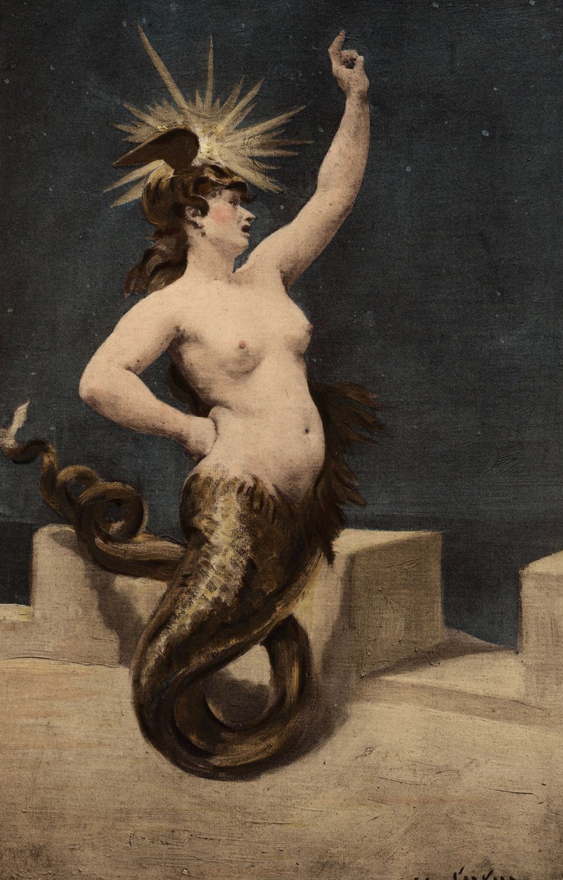 La cuota de Melusine. Pantagruel. Ilustración de Jules Garnier. En "Rabelais y la obra de Jules Garnier". de Jules Arsene Garnier