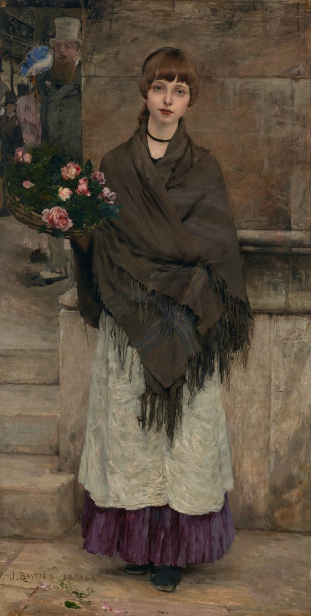 Vendedor de flores en Londres de Jules Bastien Lepage