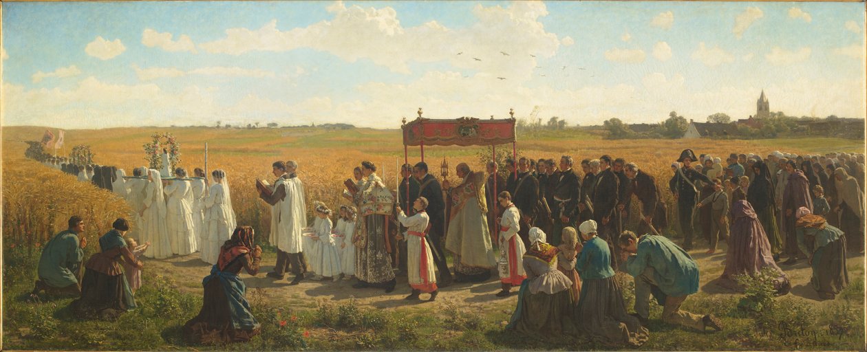 Bendición del trigo en Artois de Jules Breton