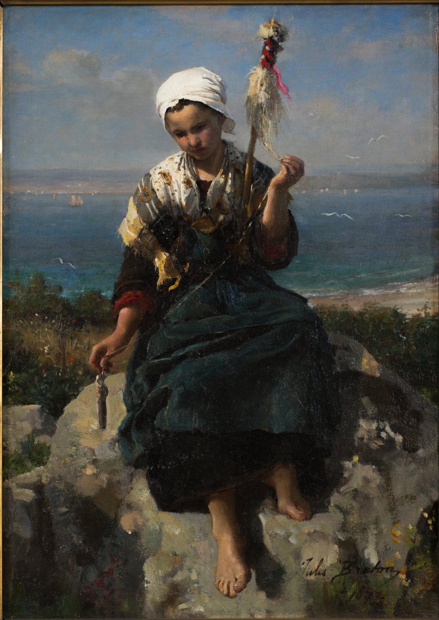 La hilandera de lino de Jules Breton
