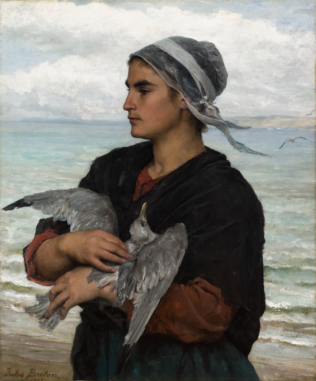 La gaviota herida de Jules Breton
