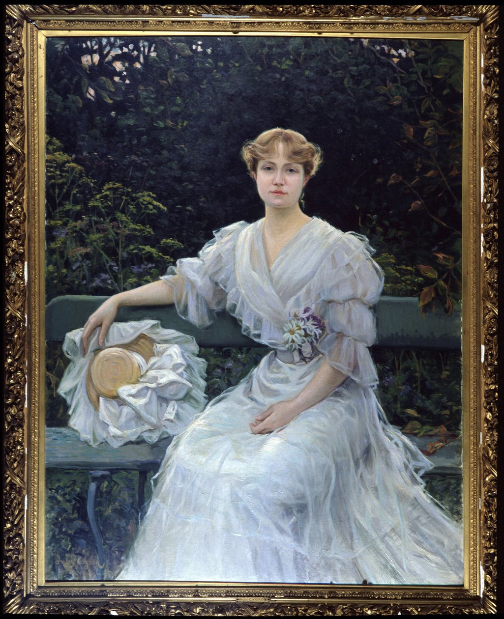 Retrato de Marguerite Durand - pintura de Jules Cayron de Jules Cayron