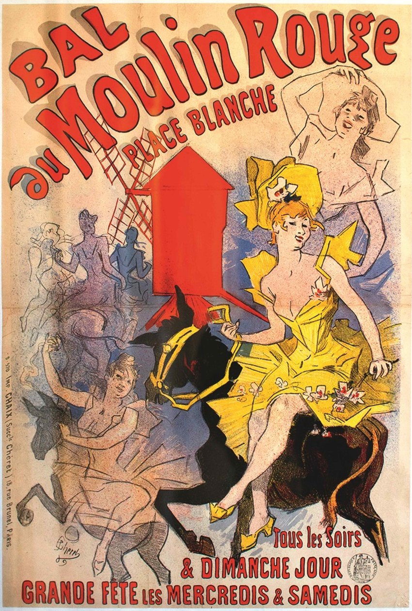 Baile del Moulin Rouge, 1889 de Jules Cheret