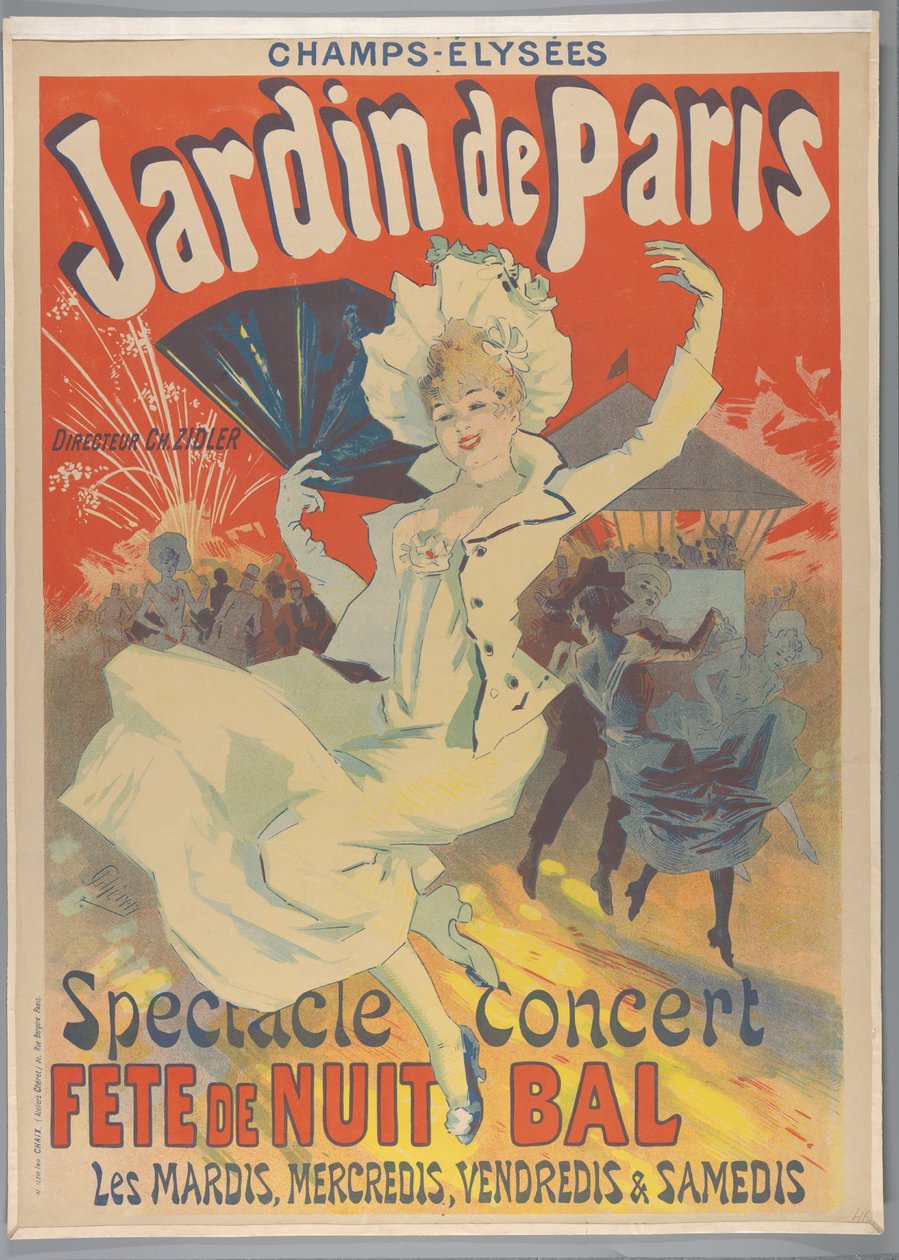 Champs-Elysées. Jardin de Paris, 1890 de Jules Cheret