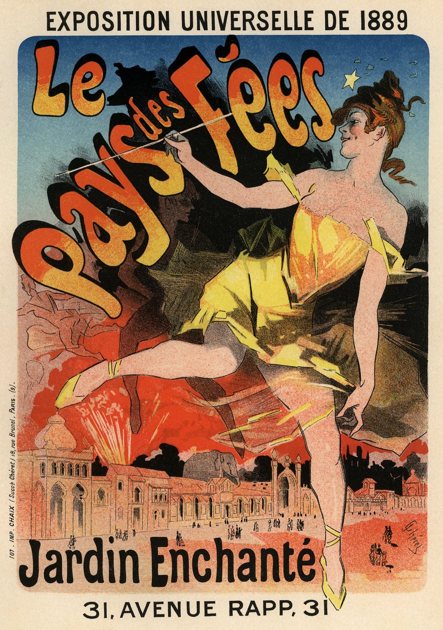 Póster de Le Pays des Fées, 1889 de Jules Cheret