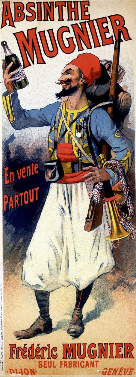 Póster para absenta Mugnier - por Jules Cheret de Jules Cheret