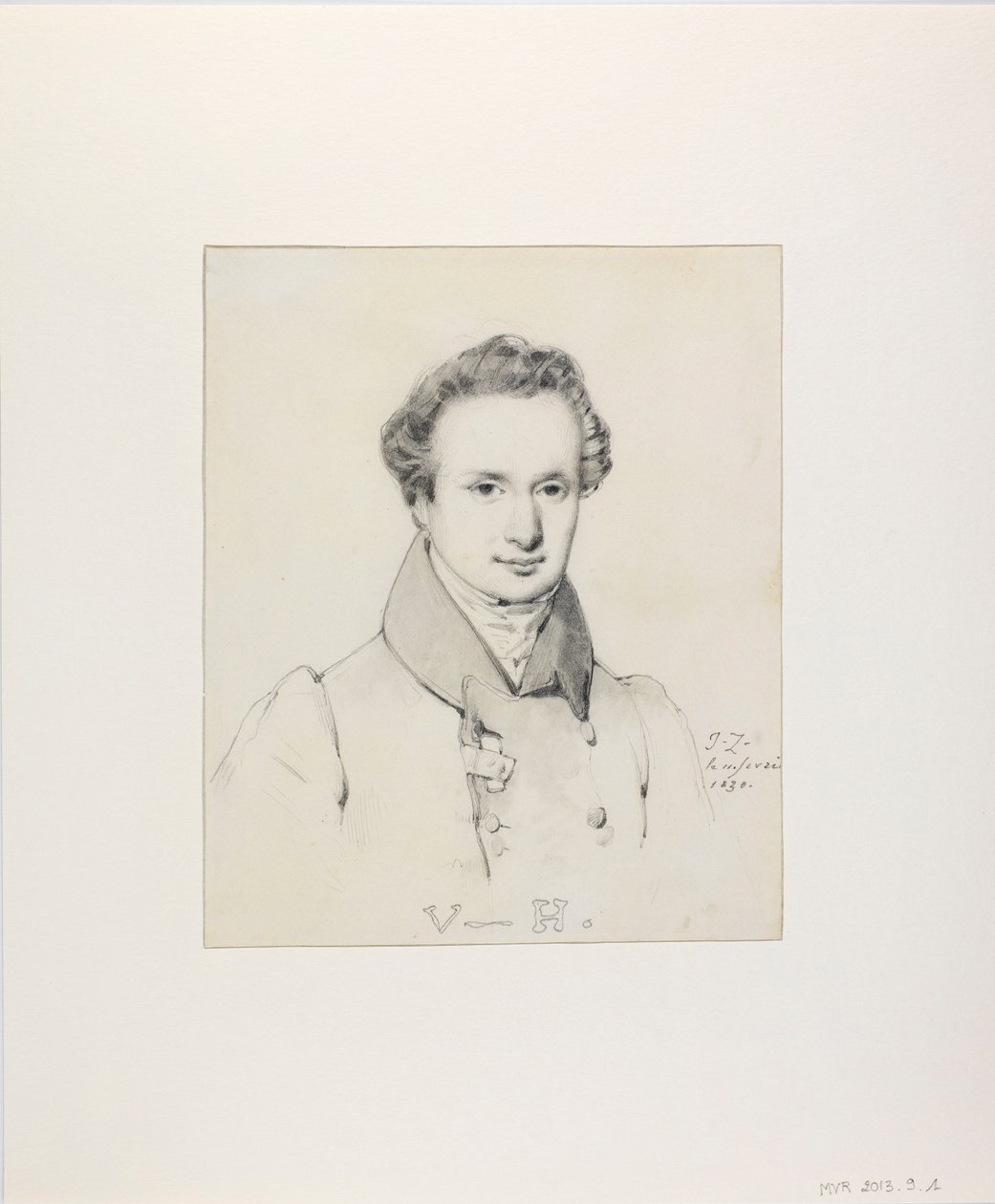 Retrato de Victor Hugo 1802-1885, 1830 de Jules Claude Ziegler