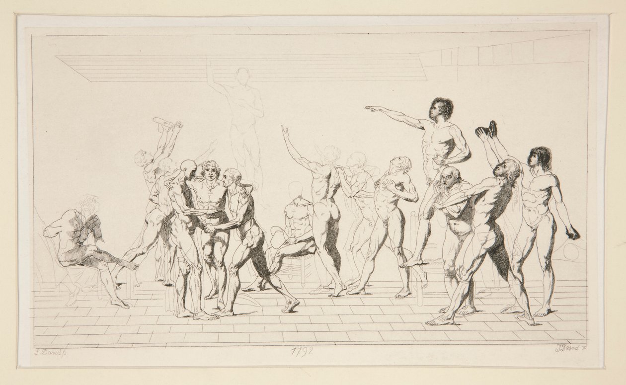 La pintura del juramento de la cancha de tenis de Jules David