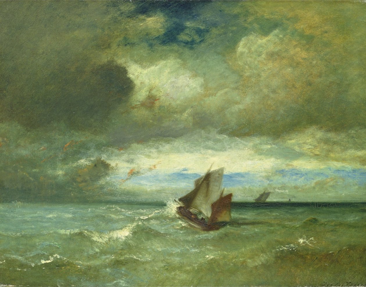 Mar agitado de Jules Dupré