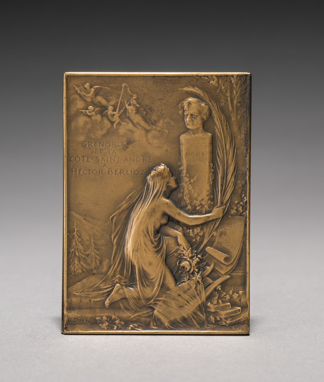 Reverso del medallón de Jules Dupré