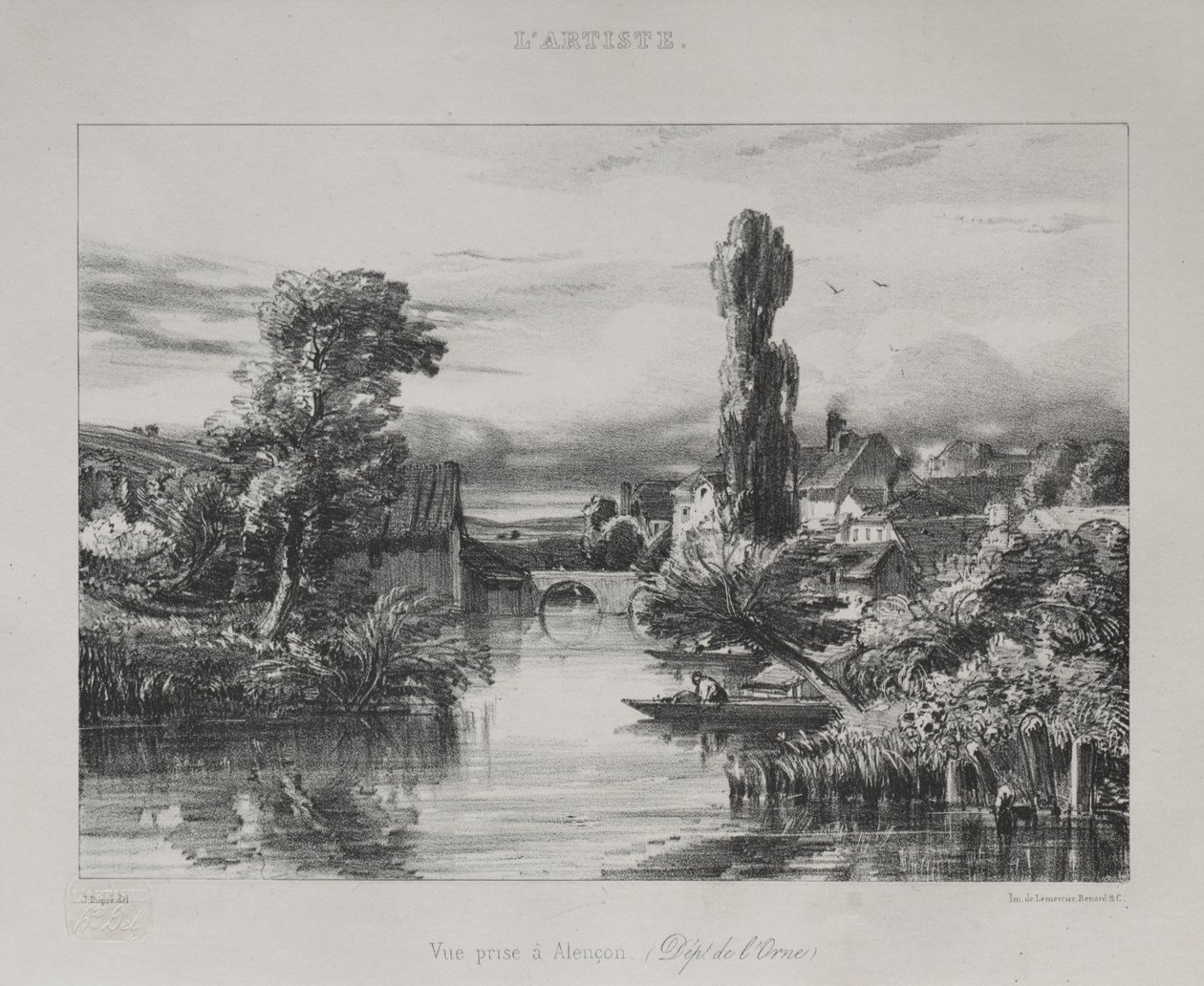 Vista cerca de Alençon, 1839 de Jules Dupré