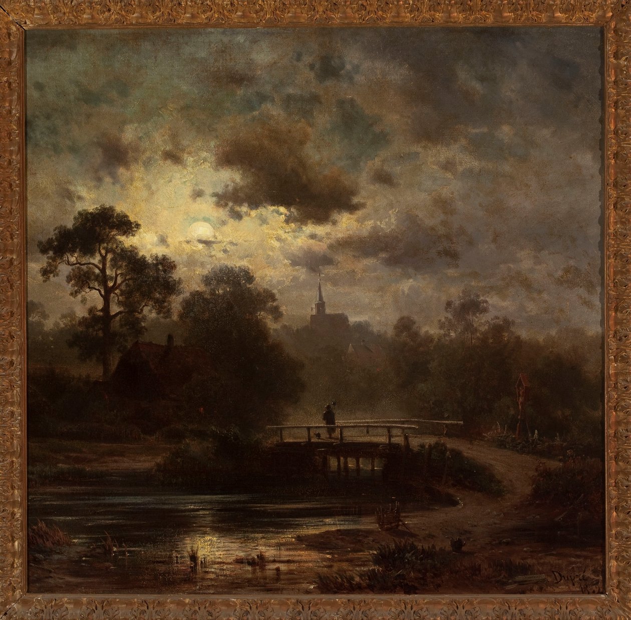 Paisaje a la luz de la luna de Jules Dupré