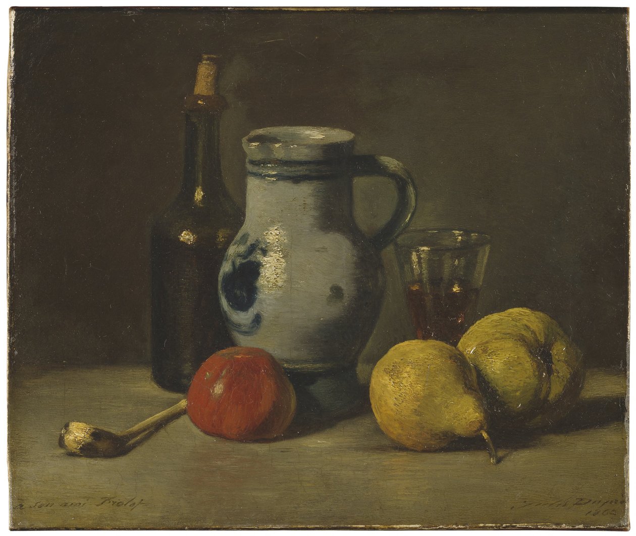 Bodegón con jarra gris de Jules Dupré