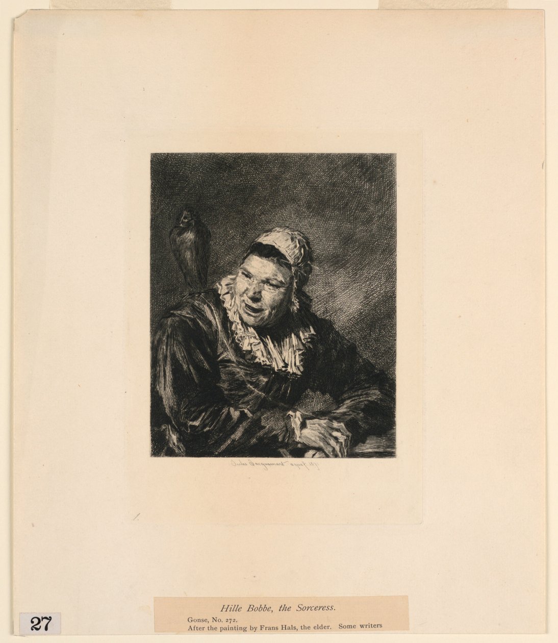 Hille Bobbe, la hechicera, de "Grabados de cuadros en el Museo Metropolitano, Nueva York" de Jules Ferdinand Jacquemart