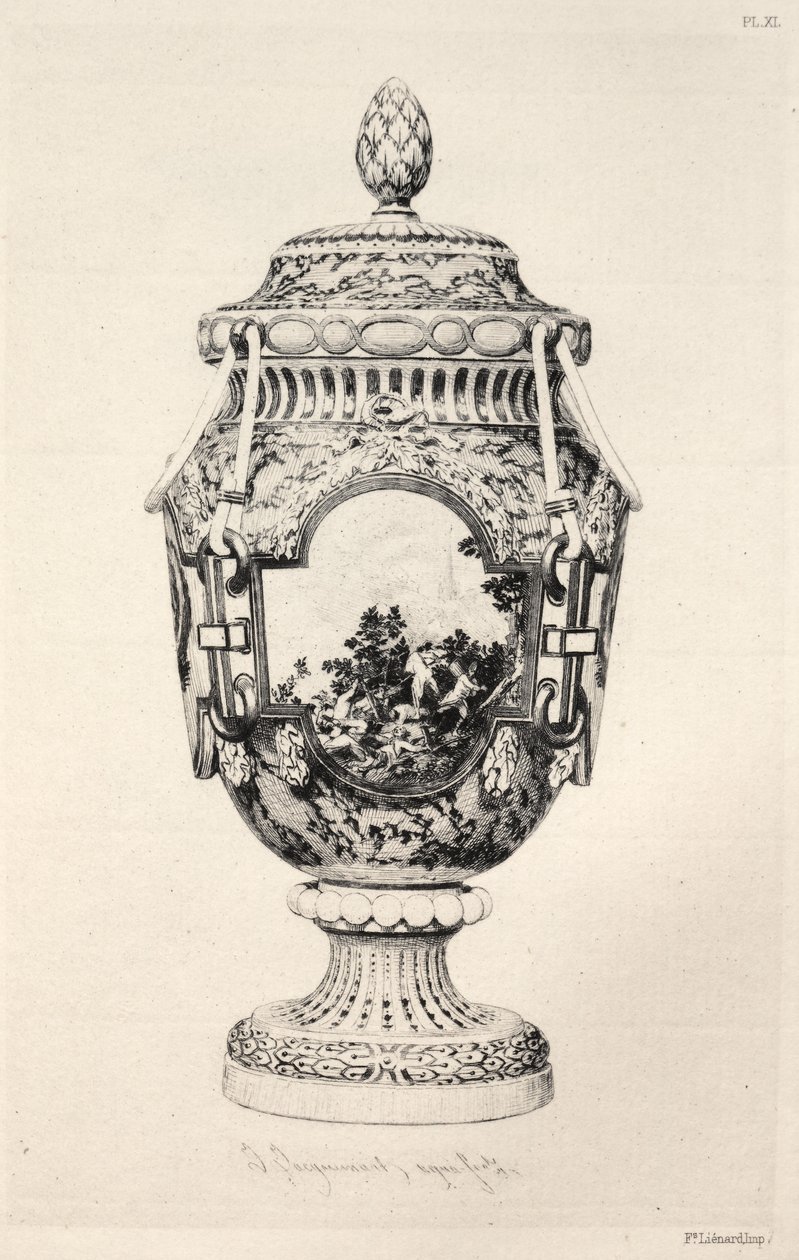 Historia del arte cerámico: Un estudio descriptivo y filosófico de la cerámica...Placa XI, 1877 de Jules Ferdinand Jacquemart